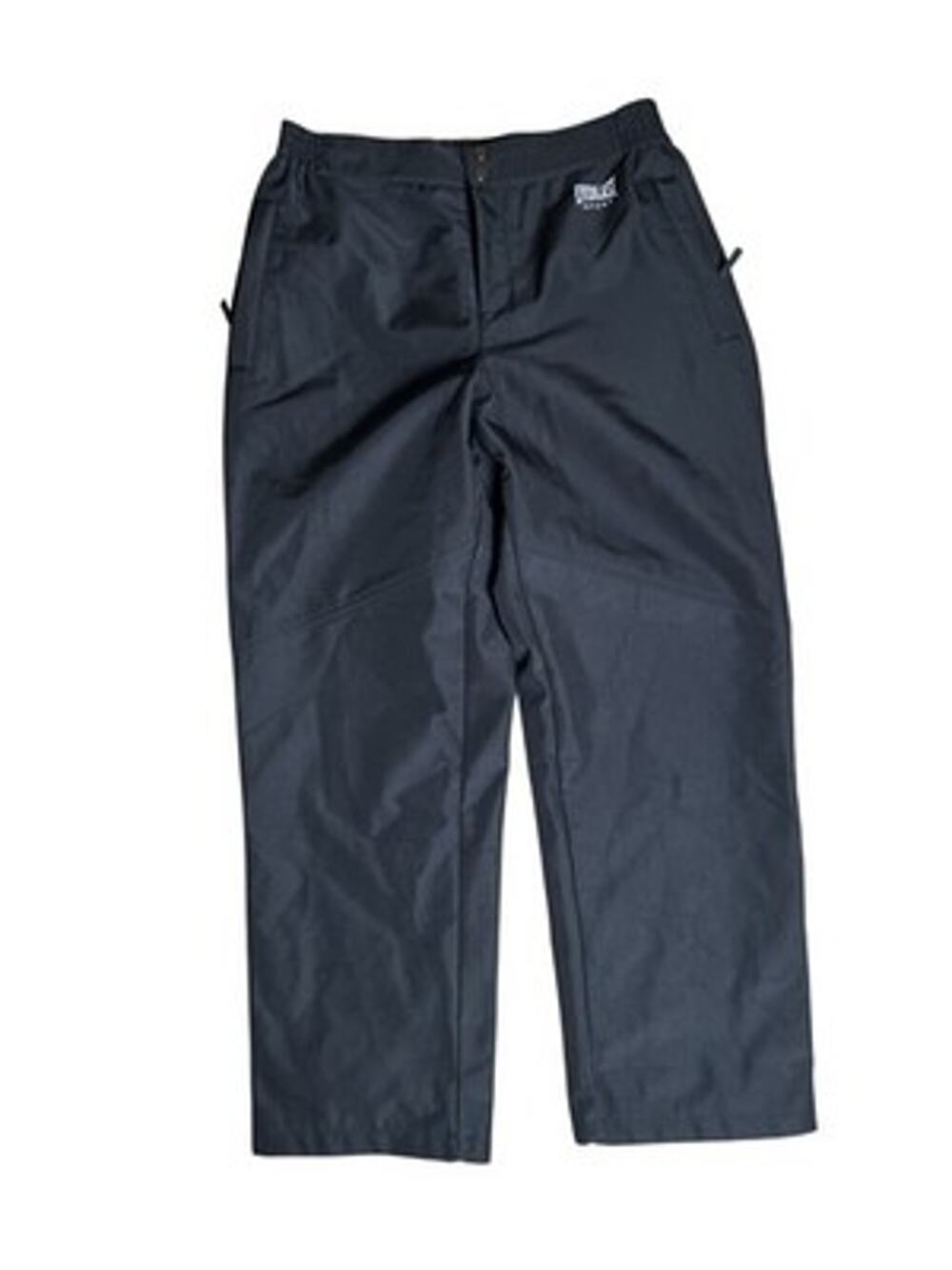 Everlast Sport Pants Womens L Black Rain Pants Microfiber Elastic Waist Pockets